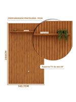 Rack Bistrol 1 Porta Com Painel Para Tv Ate 50 Polegadas Pratic Freijó E Off White 143cm