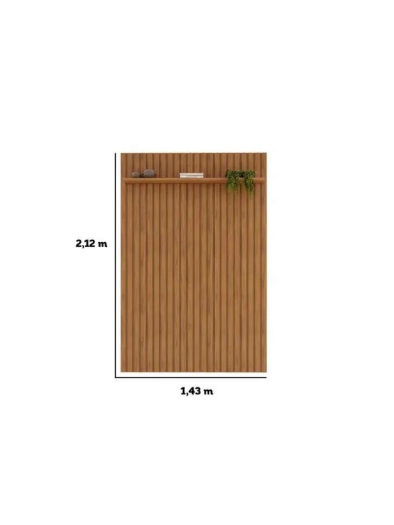 Rack Bistrol 1 Porta Com Painel Para Tv Ate 50 Polegadas Pratic Freijó E Off White 143cm