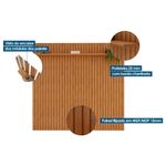 Rack Bistrol 1 Porta Com Painel Para Tv Ate 50 Polegadas Pratic Freijó E Off White 143cm