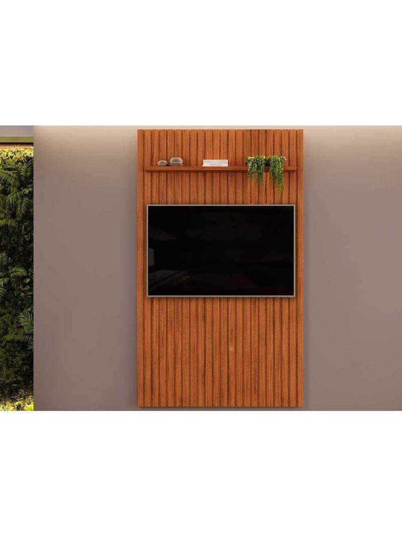 Rack Bistrol 1 Porta Com Painel Para Tv Ate 50 Polegadas Pratic Freijó E Off White 143cm