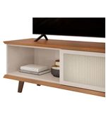 Rack Bistrol 1 Porta Com Painel Para Tv Ate 50 Polegadas Pratic Freijó E Off White 143cm