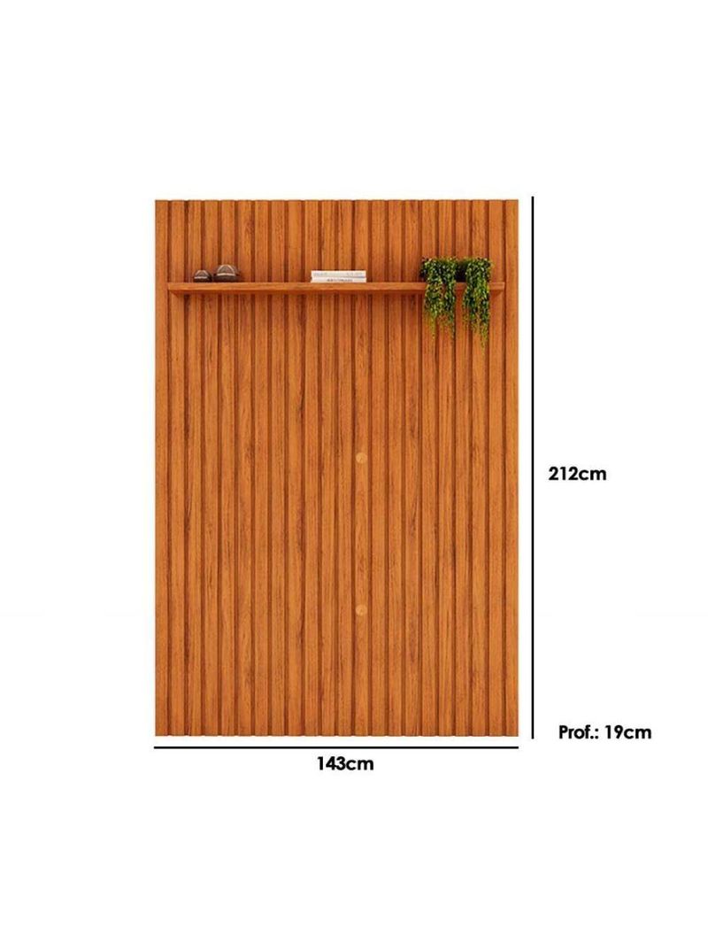 Rack Bistrol 1 Porta Com Painel Para Tv Ate 50 Polegadas Pratic Freijó E Off White 143cm