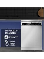 Lava Louça Máquina De Lavar Louça 14 Serviços Prata Ell14s 220v - Eos B164093 220V