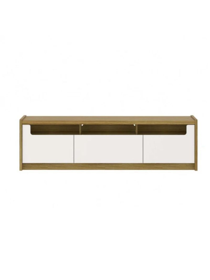 Rack Para Tv Até 75 Polegadas 3 Portas Oslo Off White E Freijó 180cm