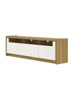 Rack Para Tv Até 75 Polegadas 3 Portas Oslo Off White E Freijó 180cm