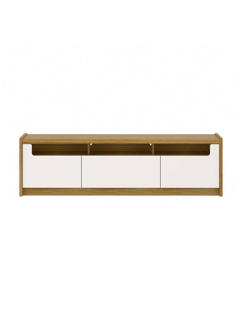 Rack Para Tv Até 75 Polegadas 3 Portas Oslo Off White E Freijó 180cm