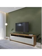 Rack Para Tv Até 75 Polegadas 3 Portas Oslo Off White E Freijó 180cm