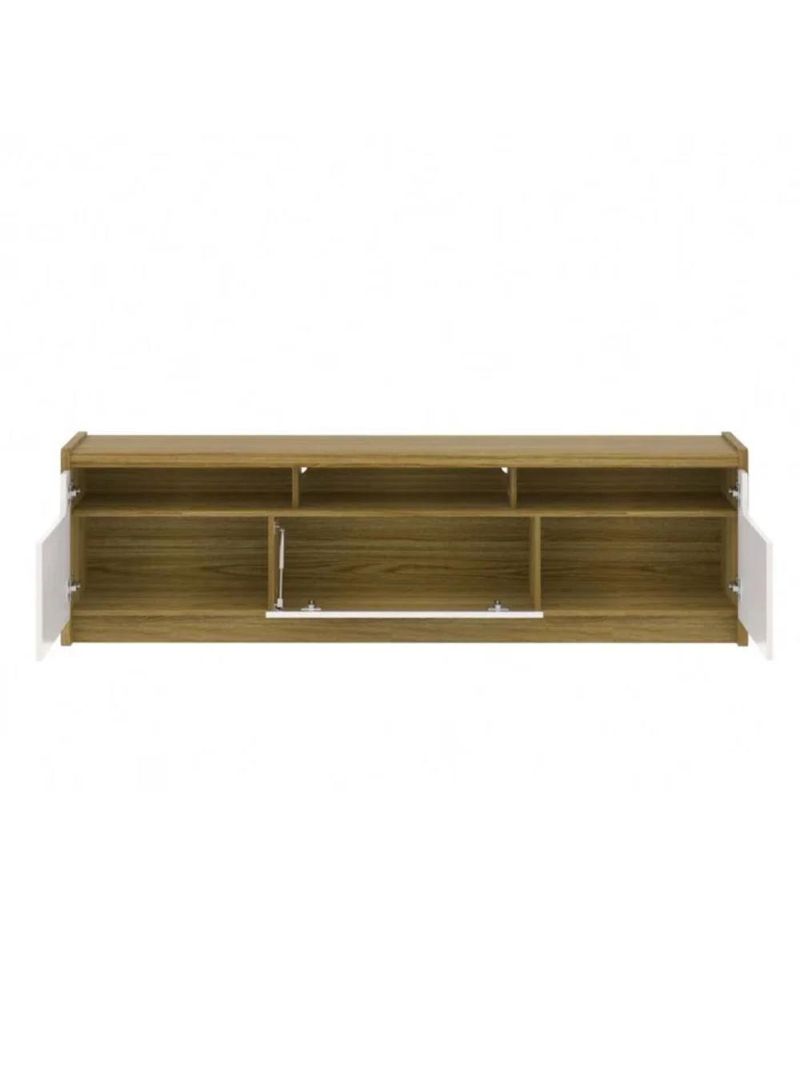 Rack Para Tv Até 75 Polegadas 3 Portas Oslo Off White E Freijó 180cm
