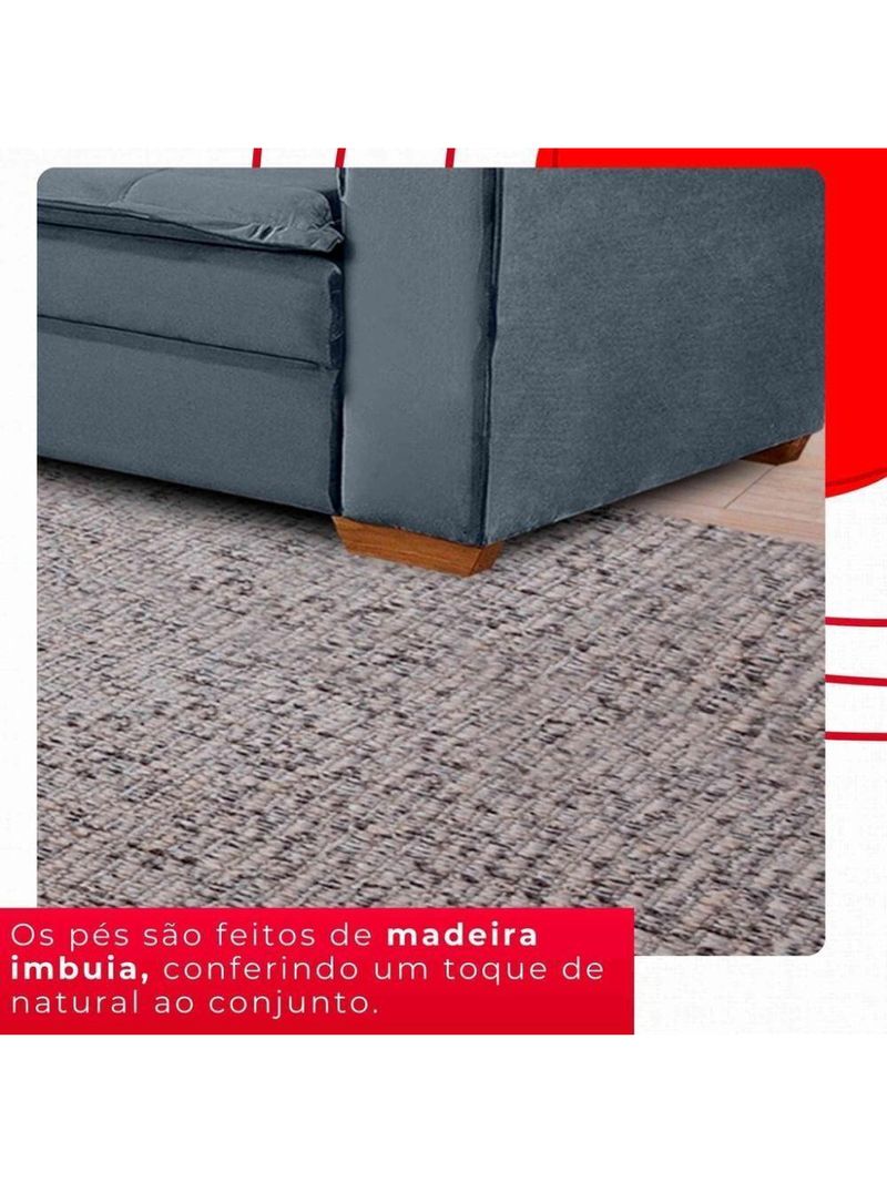 Sofá Fixo De 2 Lugares Unique 1,60m - Tudo De Móveis Cinza