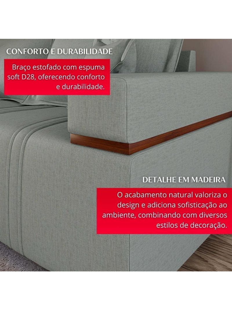 Sofá Na Caixa Bellagio 2 Lugares 2,00m Cinza