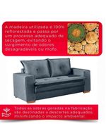 Sofá Fixo De 2 Lugares Unique 1,60m - Tudo De Móveis Marrom