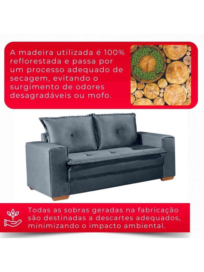 Sofá Fixo De 2 Lugares Unique 1,60m - Tudo De Móveis Marrom