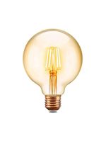 Lâmpada De Filamento Led G95 4W Âmbar Bivolt