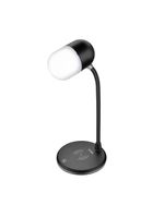 Luminária De Mesa Led Lumi Play Carregamento Por Indução Caixa De Som Bluetooth Preta