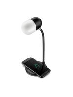 Luminária De Mesa Led Lumi Play Carregamento Por Indução Caixa De Som Bluetooth Preta