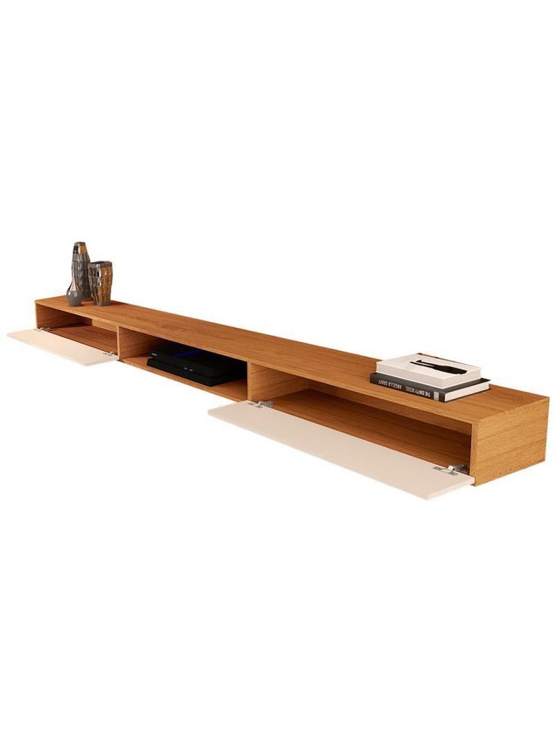 Rack Suspenso Nicho 2 Portas Nature Off White 18 Versátil Nature-off White