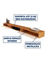 Rack Suspenso Nicho 2 Portas Nature Off White 18 Versátil Nature-off White