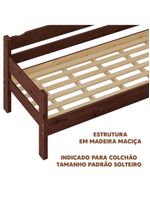Sofá Cama Reforçado Madeira Maciça Castanho Repleta