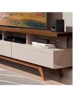 Rack Para Tv Até 70 Pol Com Gavetas E Rodízios 18 Vivare Wood Off White