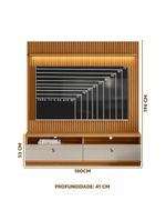 Painel Rack Com Led Ripado Para Tv Até 75 Polegadas 2 Nichos - Nature/off White