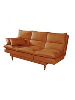 Sofá Cama Vancouver 3 Lugares Império Reclinável Casal Pés Madeira Suede Marrom 379