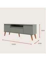 Rack Para Tv 150cm Retro Mdf Verde Dallas - On Móveis