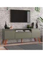 Rack Para Tv 150cm Retro Mdf Verde Dallas - On Móveis