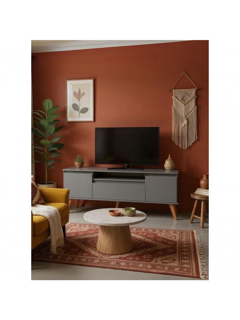Rack Para Tv 150cm Retro Mdf Verde Dallas - On Móveis
