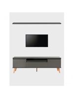 Rack Para Tv Com Prateleira 180cm Retro Mdf Verde Dallas - On Móveis