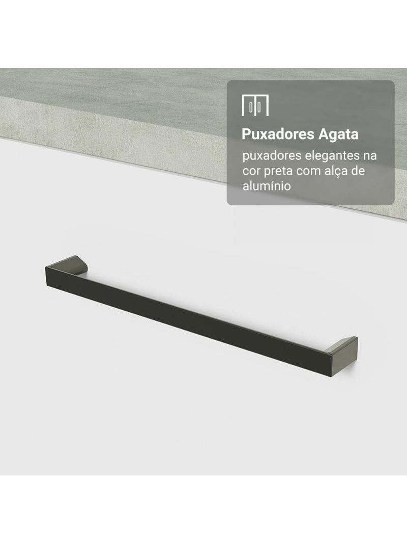 Armário de cozinha compacta 190cm com cristaleira branco agata madesa 01