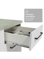 Armário de cozinha compacta 190cm com cristaleira branco agata madesa 01