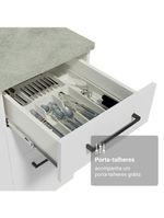 Armário de cozinha compacta 190cm com cristaleira branco agata madesa 01