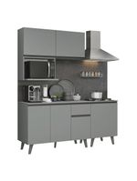Armário de cozinha compacta 180 cm cinza nice madesa 02