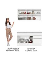 Armário de cozinha compacta 150cm branco glamy madesa 01