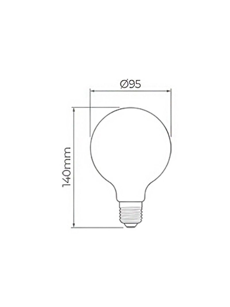 Lâmpada Led Stella Filamento Balloon Milky G95 7w E27 Bivolt 3000k - Luz Amarela