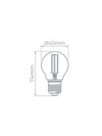 Lâmpada Led Stella Mini Bulbo Bolinha 3w E27 Bivolt 3000k - Luz Amarela