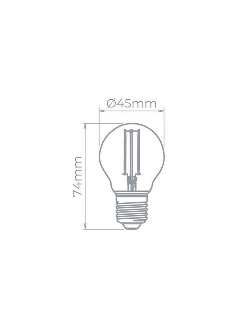 Lâmpada Led Stella Mini Bulbo Bolinha 3w E27 Bivolt 3000k - Luz Amarela