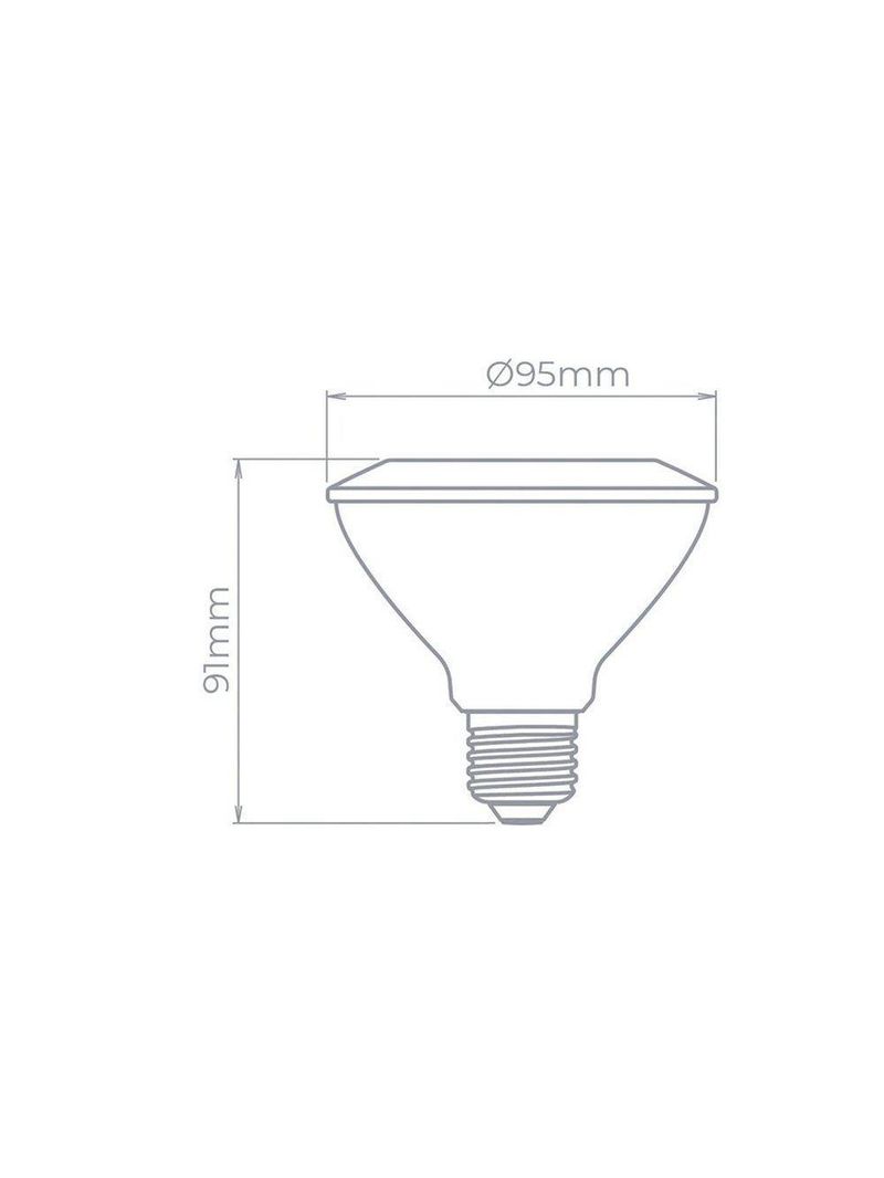 Lâmpada Led Stella Par 30 Evo 9w E27 Alto Irc 95 Bivolt 3000k - Luz Amarela