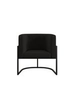 Kit 2 Poltronas + Sofá 2 Lugares Base De Metal Black Balaqui Preto