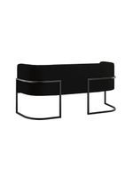 Kit 2 Poltronas + Sofá 2 Lugares Base De Metal Black Balaqui Preto