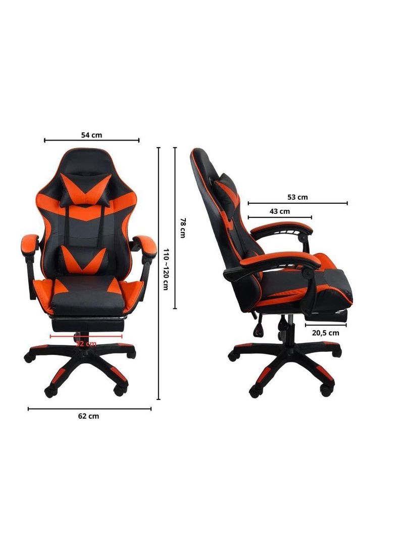 Cadeira Gamer Stillus Ergonômica Com Apoio Para Os Pés Vermelho