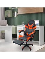 Cadeira Gamer Stillus Ergonômica Com Apoio Para Os Pés Vermelho