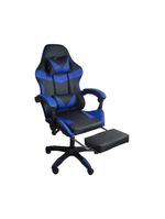 Cadeira Gamer Stillus Ergonômica Com Apoio Para Os Pés Azul