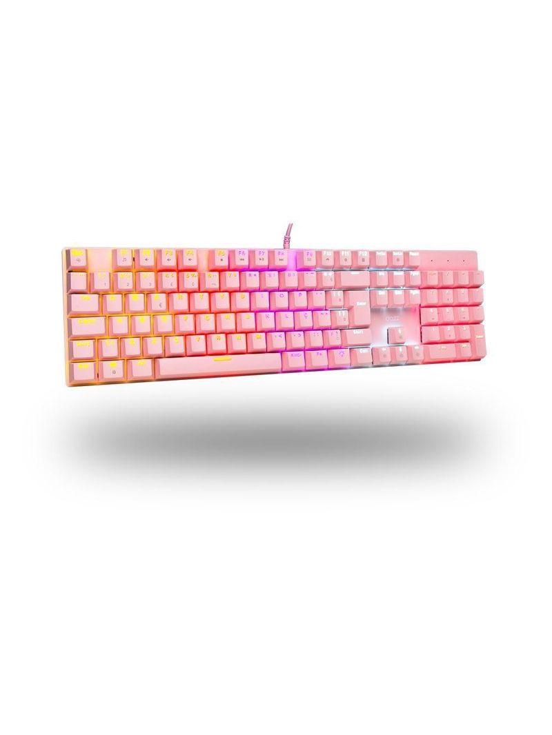 Teclado Mecânico Gamer Dazz Orion Essential Rgb Switch Yh Blue Abnt2 Rosa D62000132