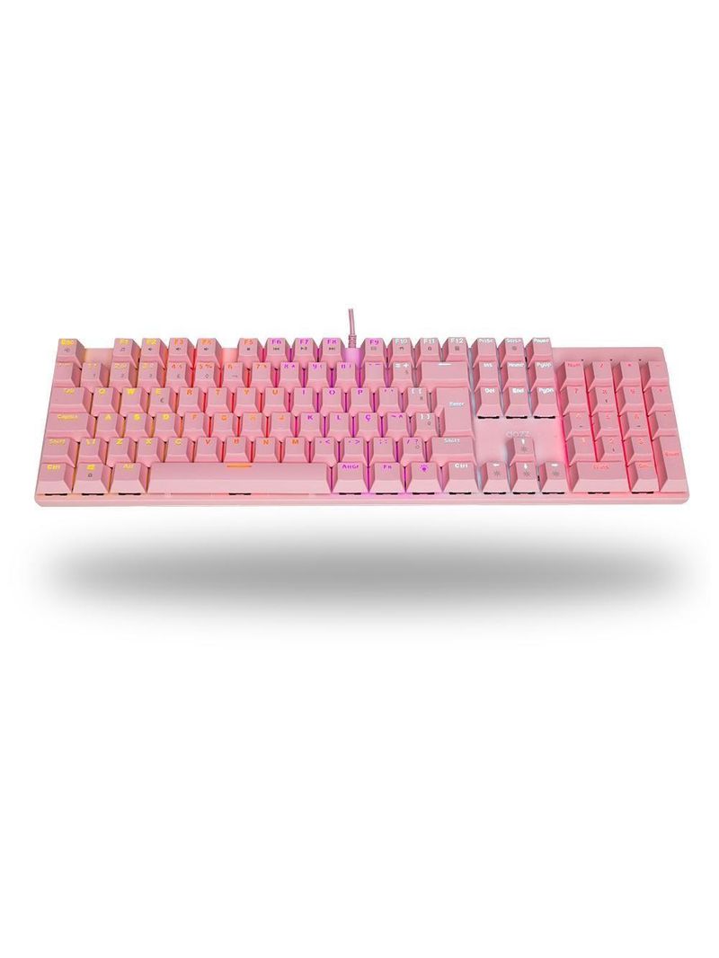 Teclado Mecânico Gamer Dazz Orion Essential Rgb Switch Yh Blue Abnt2 Rosa D62000132