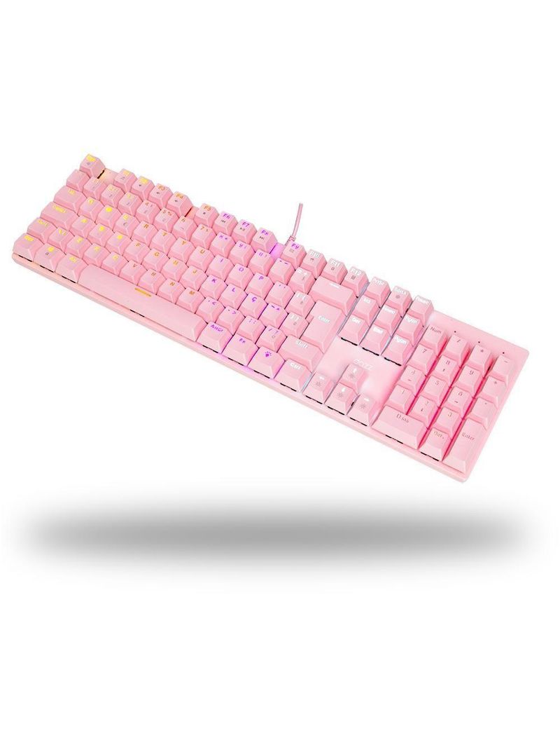 Teclado Mecânico Gamer Dazz Orion Essential Rgb Switch Yh Blue Abnt2 Rosa D62000132