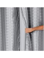 Cortina Blackout Pvc Com Tecido Voil Xadrez 2,80 M X 2,30 M - Cinza