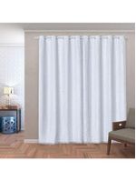 Cortina Blackout Pvc Com Tecido Voil Xadrez 2,80 M X 2,30 M - Branco