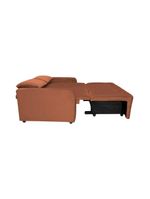 Sofá Cama Compacto 2 Lugares 1,38 Larg Amora New Matrix Veludo Ferrugem