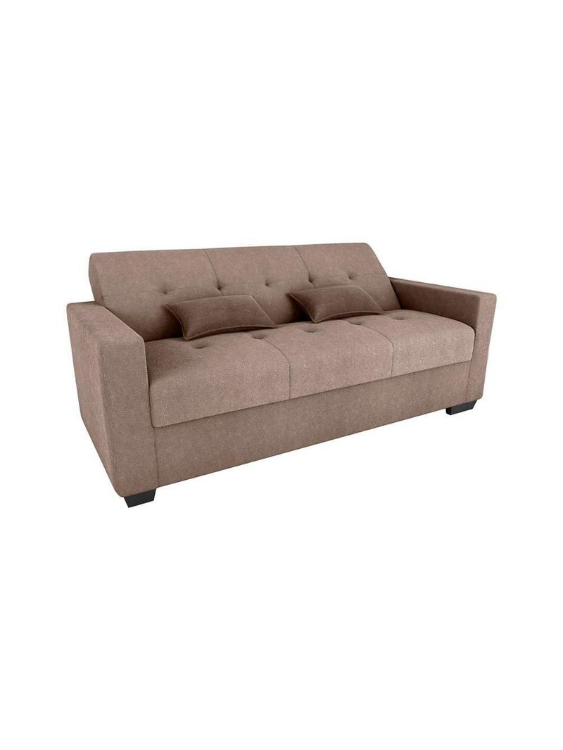 Sofá Cama 3 Lugares Reclinável Casal Premium 2,03 Larg Lavinia Matrix Boucle Marrom